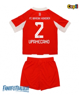 Bayern Munich Dayot Upamecano #2 Echipament de Fotbal Replică 2025-26 Copii Acasa (+ Șorturi)
